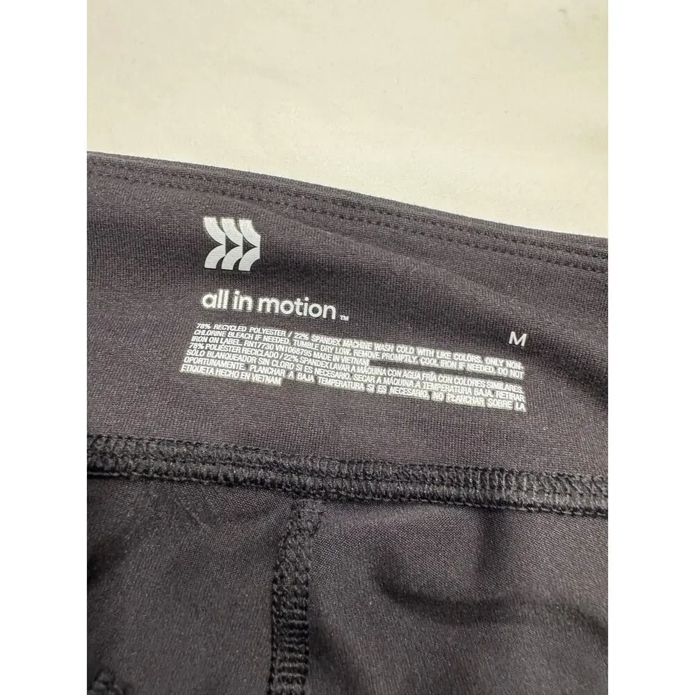 NEW All in Motion Womens Simplicity Mid-Rise Leggings Size M Black 27" NWT - Picture 4 of 8